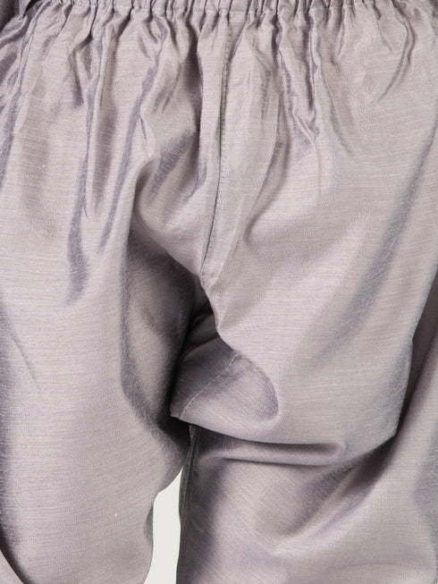 Boy's' Purple Jacket,Kurta And Pyjama Set.